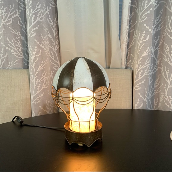 SOLD✨Pink Zebra Map Simmering Light w/Hot Air Ball - Picture 11 of 11